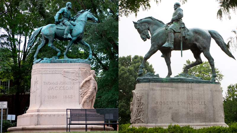 Charlottesville removes Robert E. Lee, Stonewall Jackson statues