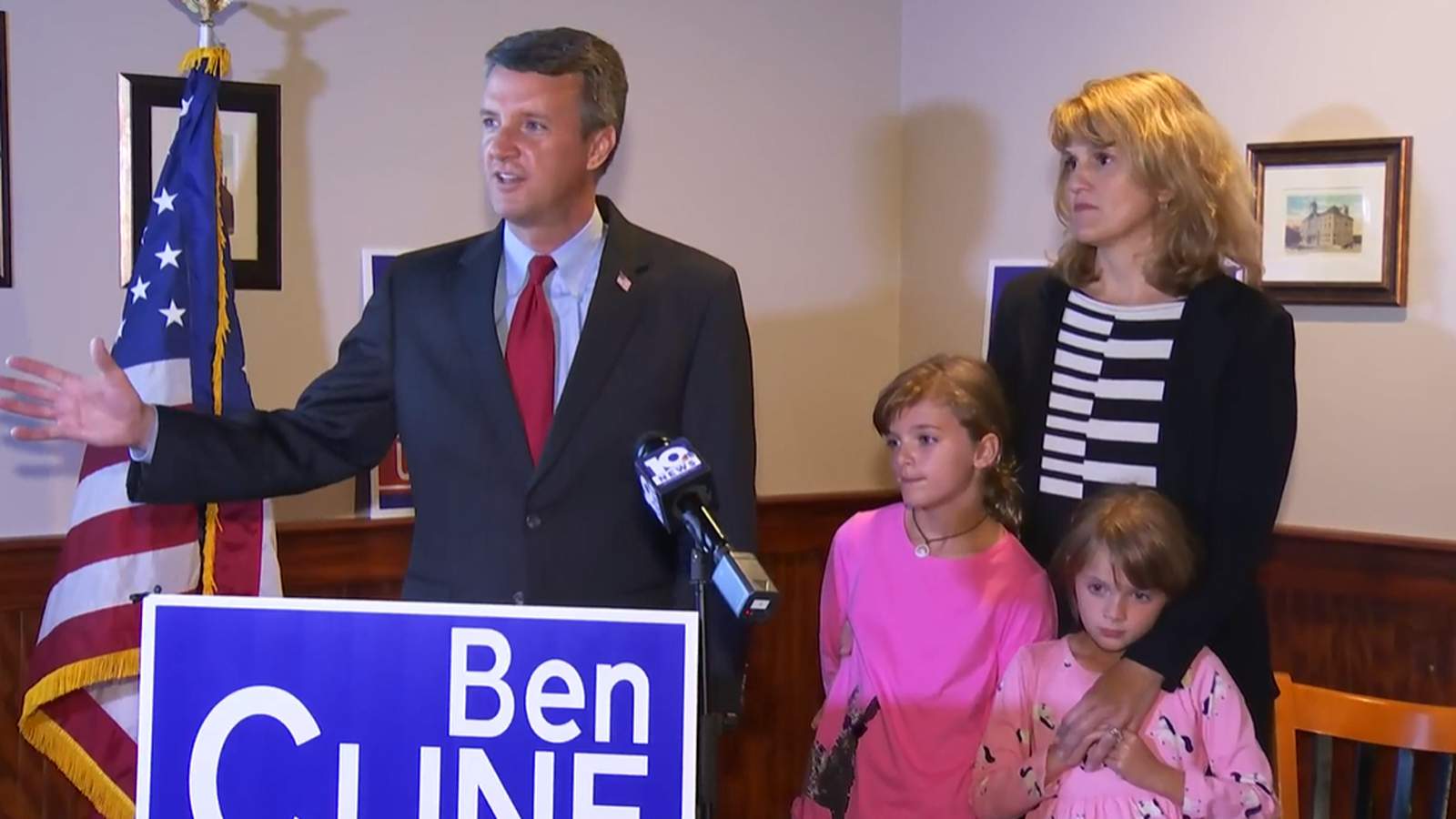 WATCH: Rep. Ben Cline gives speech after projected 6th congressional district win