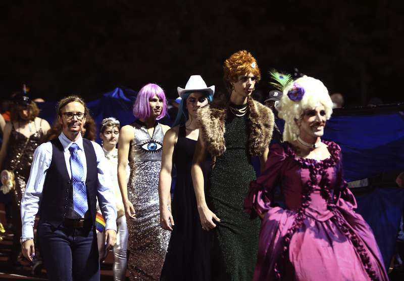 Hail, Mary! High school's halftime show is a drag pageant