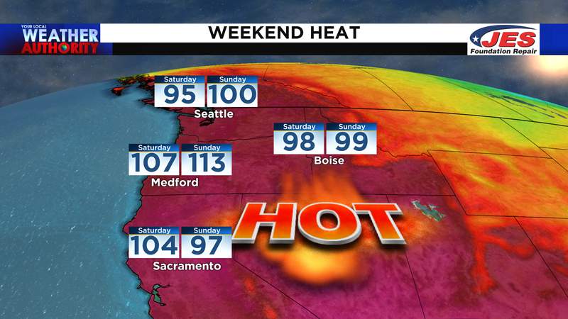 Potentially historic heat wave set to take place in the Pacific Northwest