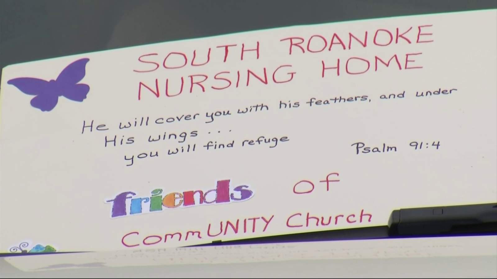 Church creates signs of support for South Roanoke Nursing Home residents