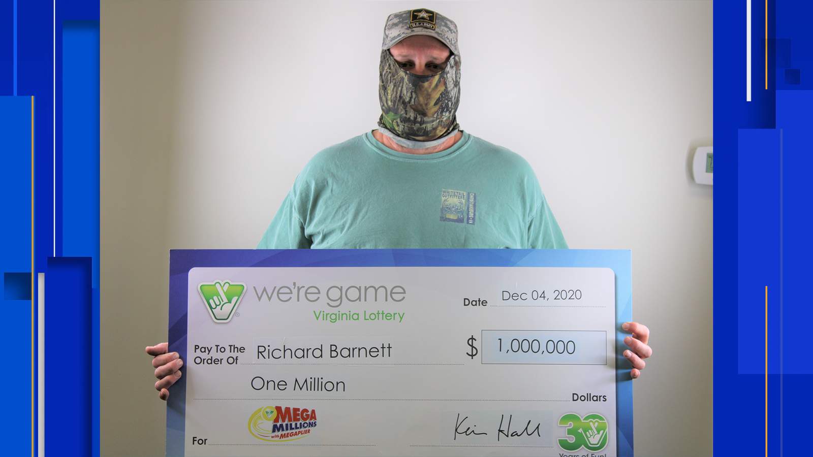 Christiansburg man claims $1 million lottery prize with one number away from jackpot