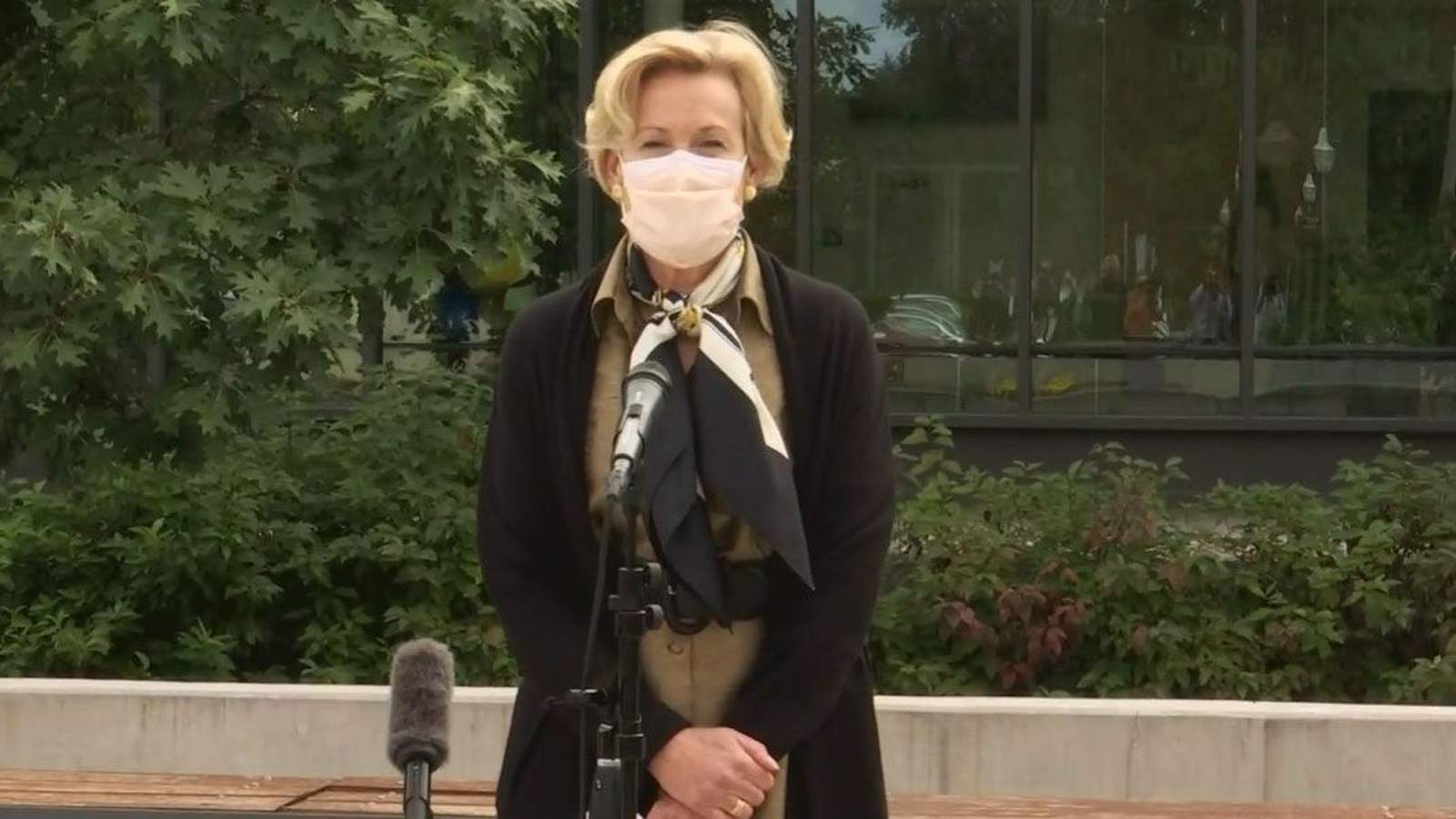 WATCH: Dr. Deborah Birx talks with media after Virginia Tech roundtable discussion
