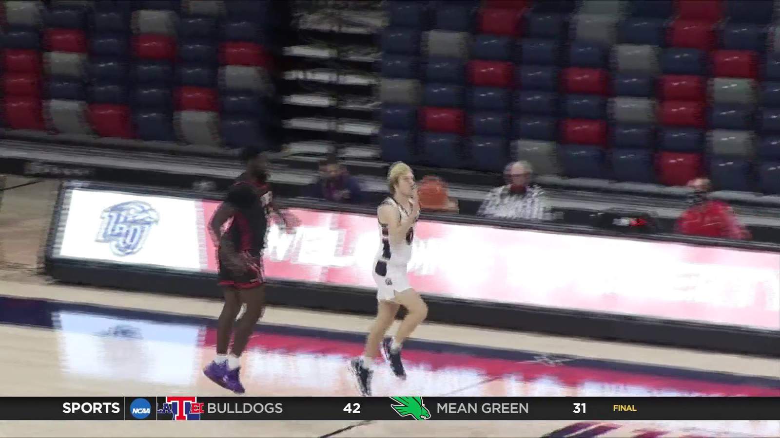 Liberty earns a victory in first men’s game in new arena