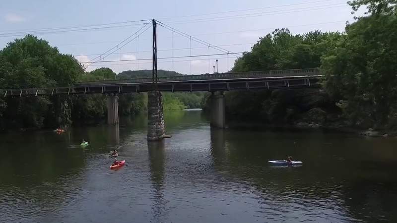 A historic bridge in Botetourt County is swinging into its 170th anniversary