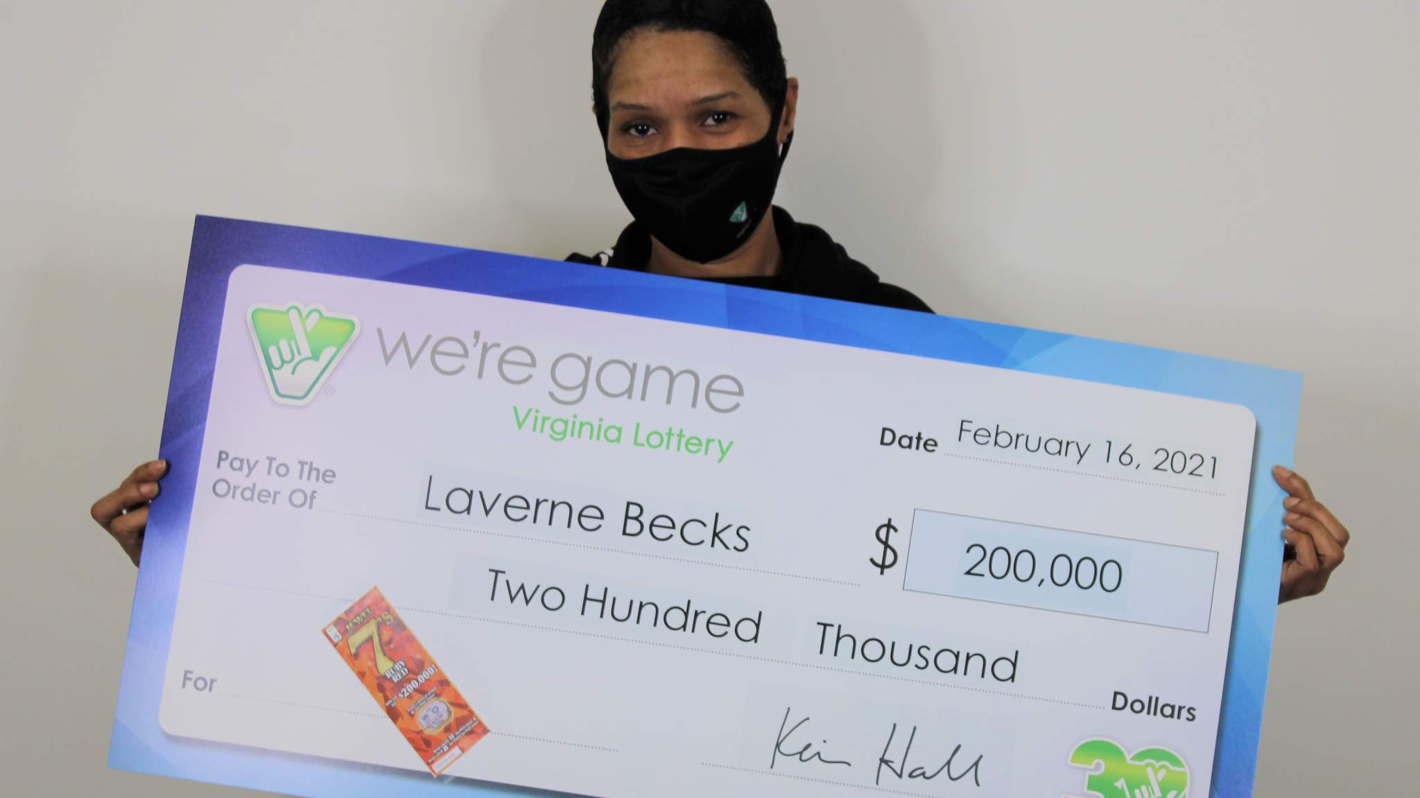 Roanoke woman wins $200,000 from Virginia Lottery scratch off