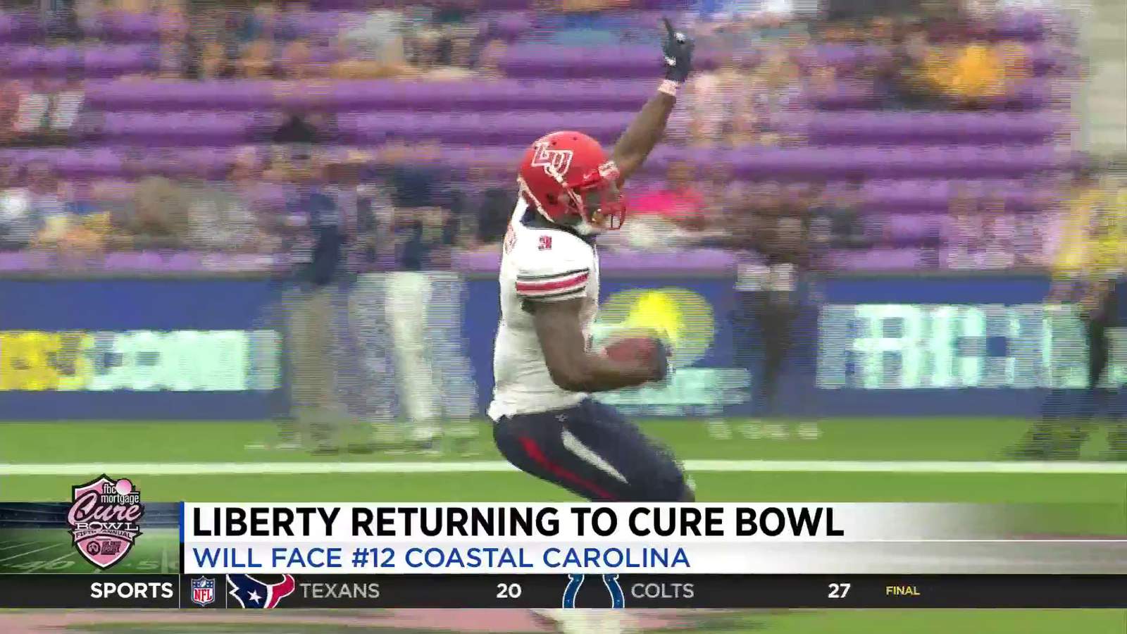 Liberty to face Coastal Carolina in Cure Bowl on Dec. 26