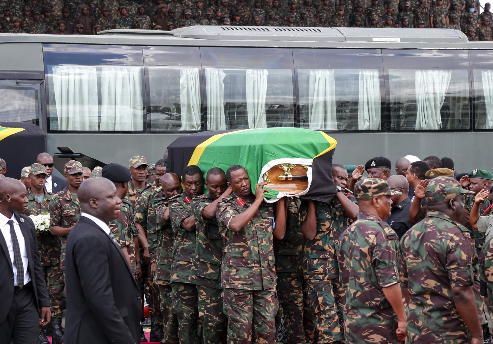 5 die in stampede to view body of Tanzania's Magufuli