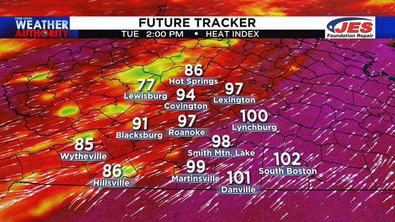 High heat, humidity precede a few strong storms Tuesday afternoon