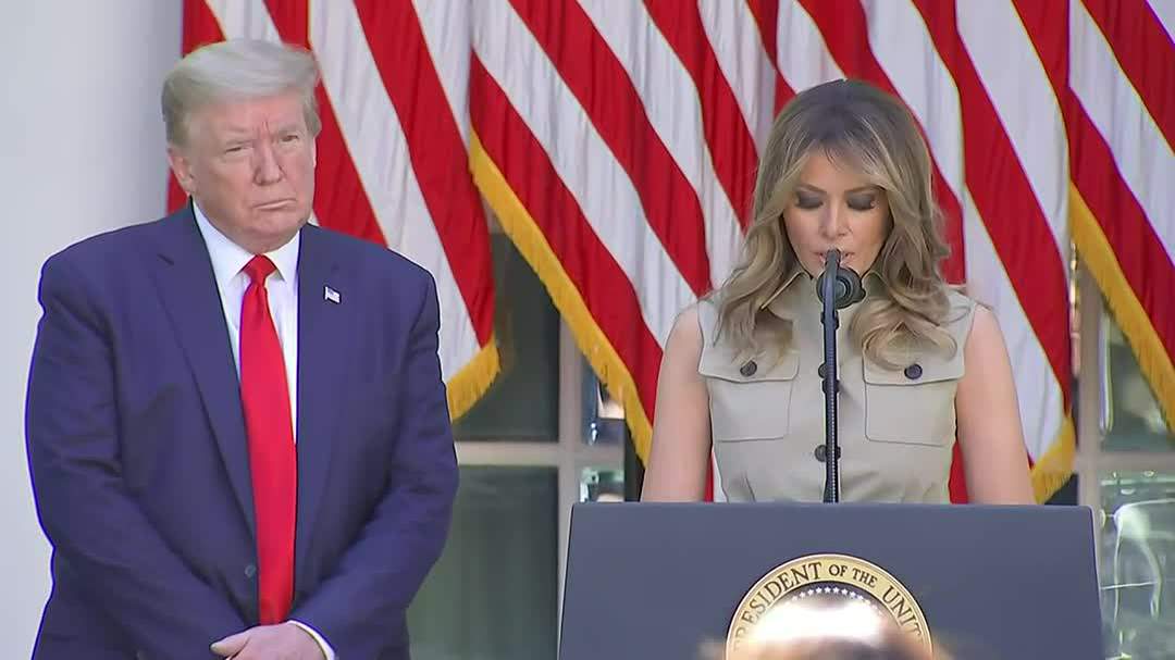 President Trump, First Lady speak at White House National Day of Prayer Service - clipped version