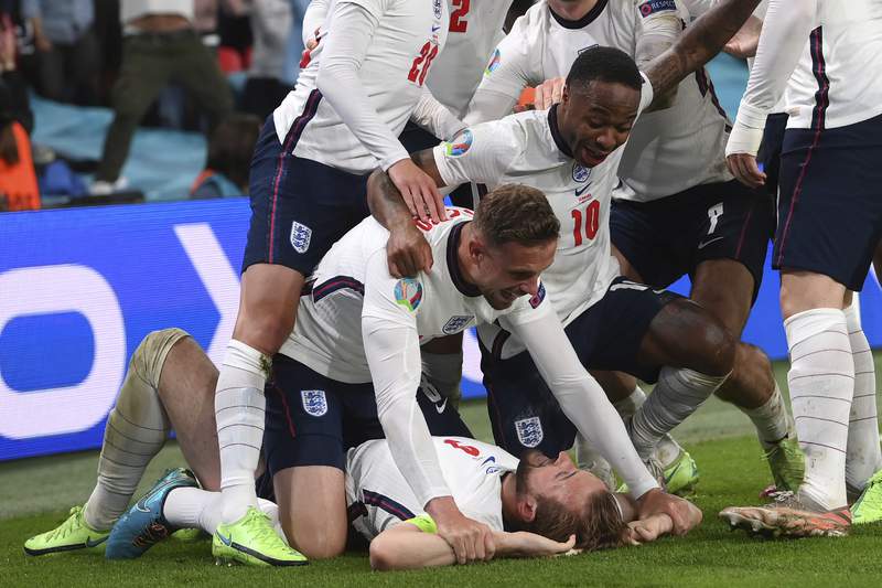 England beats Denmark 2-1, reaches Euro 2020 final