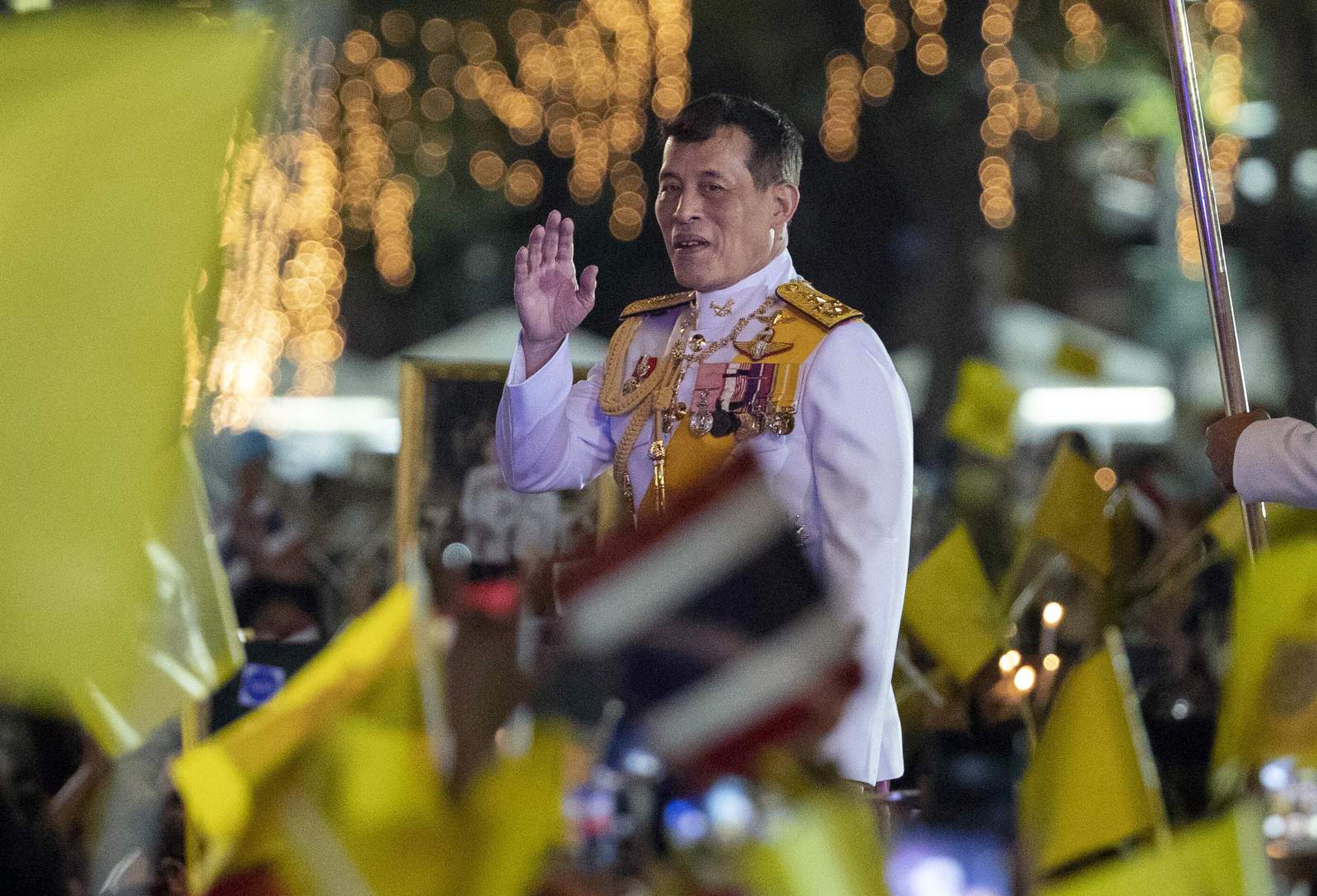 Thai king leads thousands to remember late father's birthday