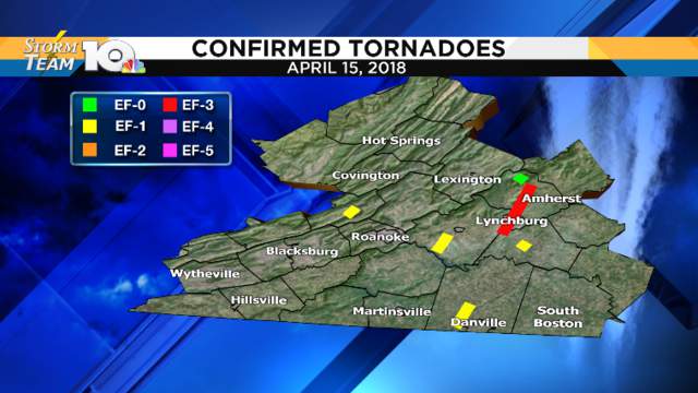 Six tornadoes confirmed after April 15 storms