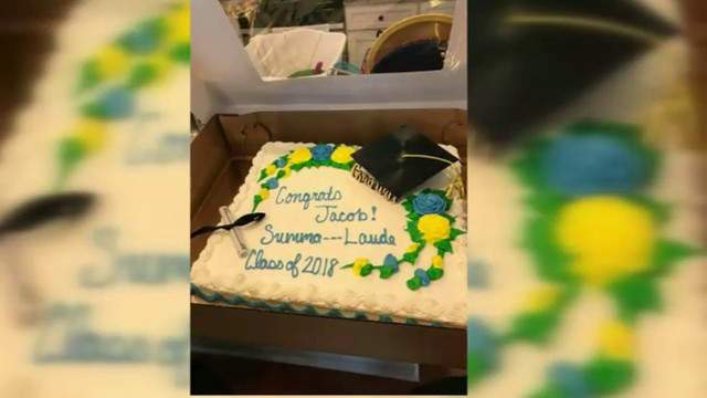 'Summa cum laude' censored on graduation cake