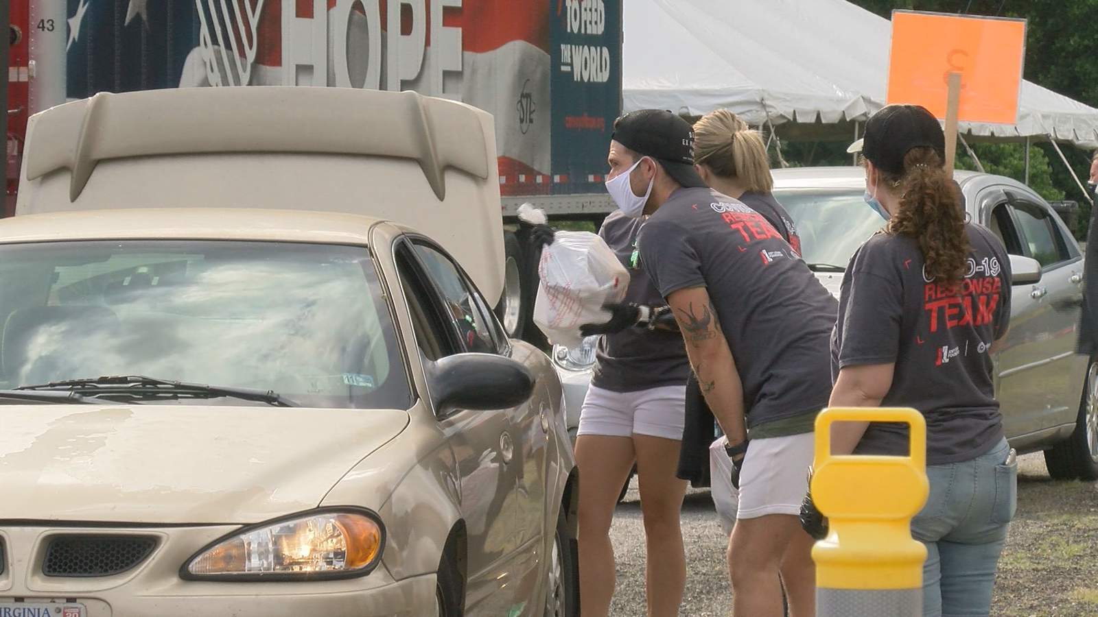 Organizations distribute food, hygiene supplies at Martinsville Speedway to those in need