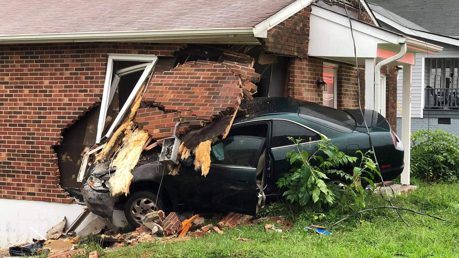 Danville firefighters respond after car crashes into house