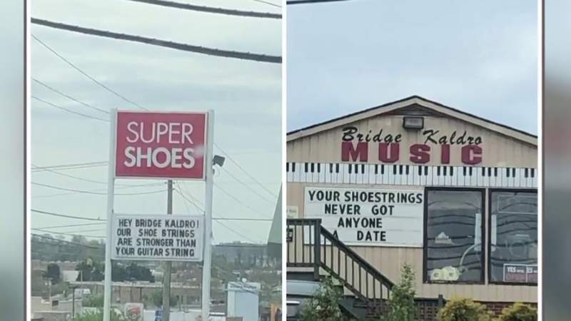 ‘Your shoestrings never got anyone a date’: Christiansburg businesses go viral over sign war
