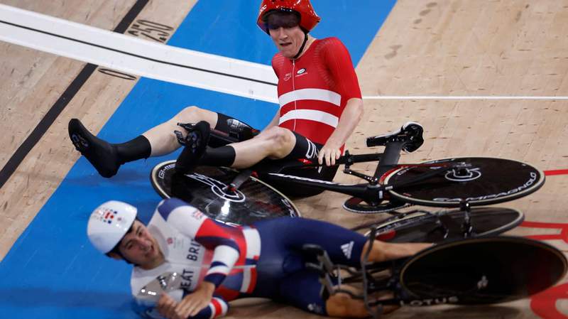 Kenny family adds two medals as crash controversy rocks cycling track
