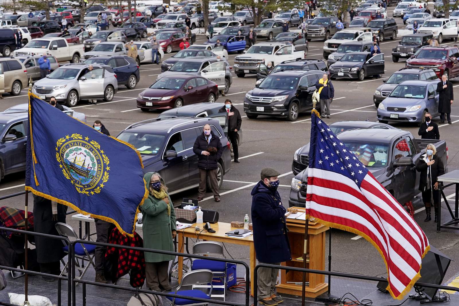 American idle: New Hampshire House holds drive-in session