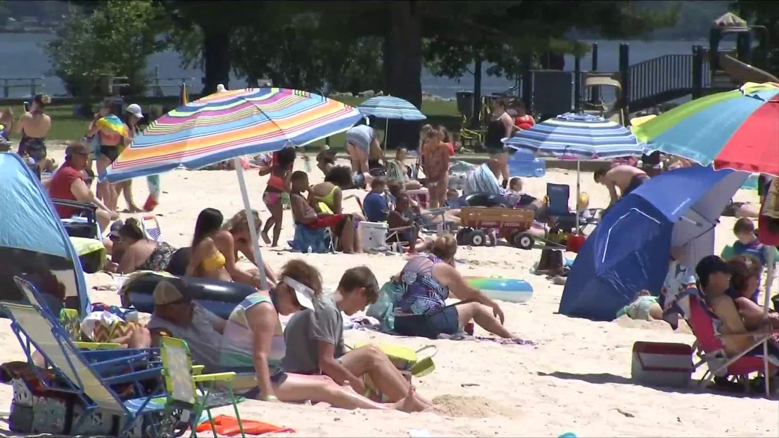 Hundreds come to Claytor Lake as beach reopens after coronavirus closure