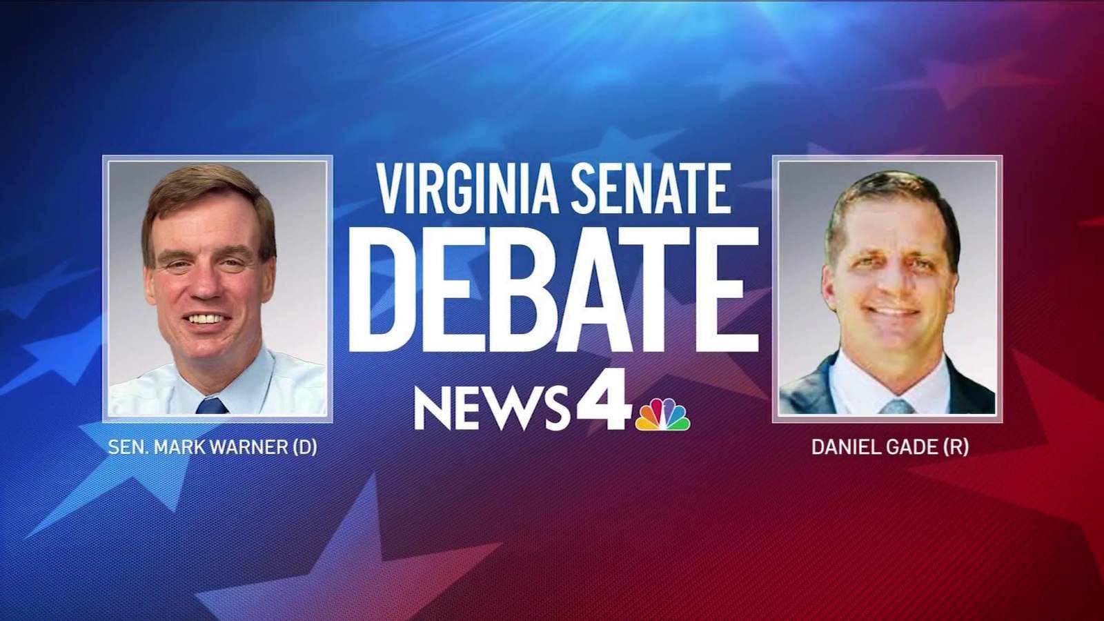 WATCH: US Senate candidates Mark Warner, Daniel Gade hold hour-long debate