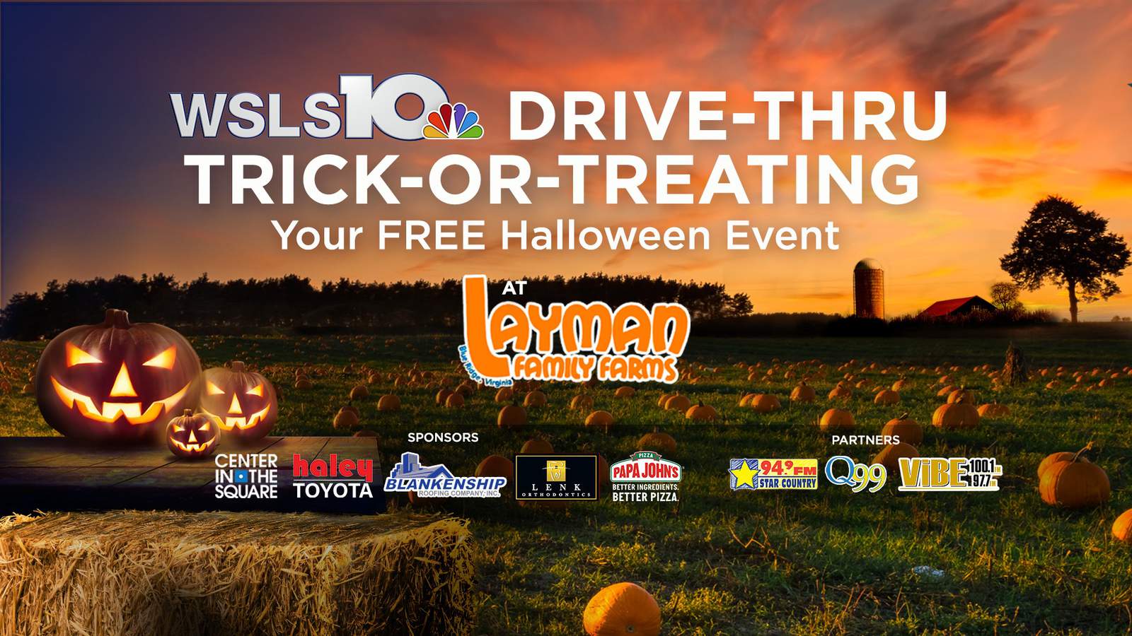 WSLS 10 holding a free, socially-distant, drive-thru trick-or-treating event