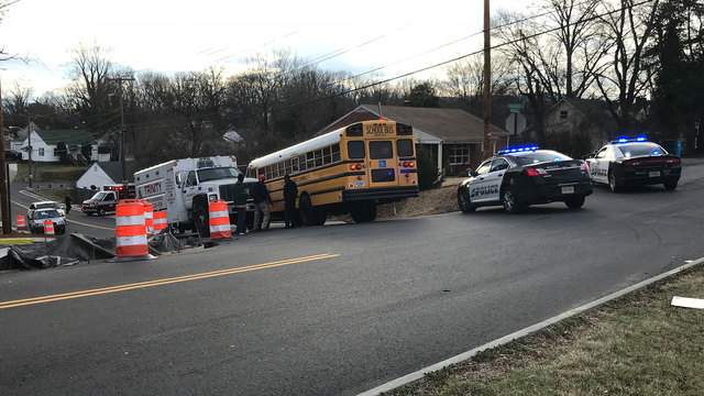 Roanoke school bus involved in crash with truck