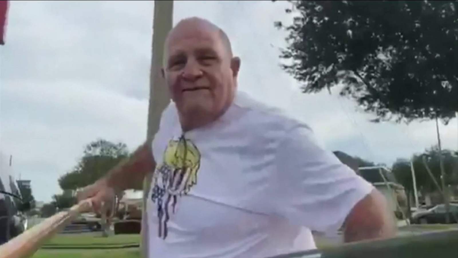 Florida man arrested after girl hit with flagpole during street corner pro-Trump rally