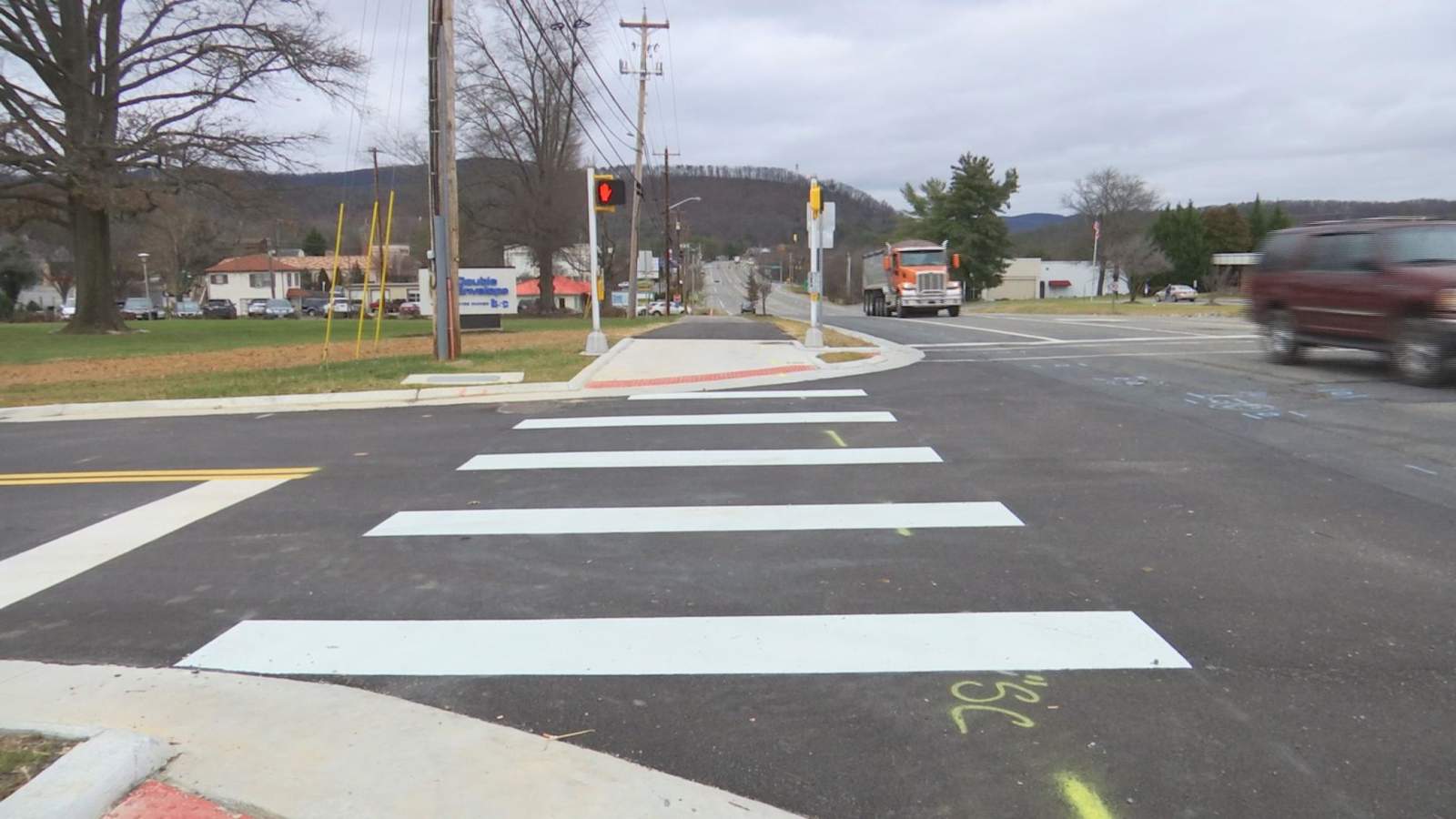 Pedestrian-friendly improvements nearly complete in Hollins