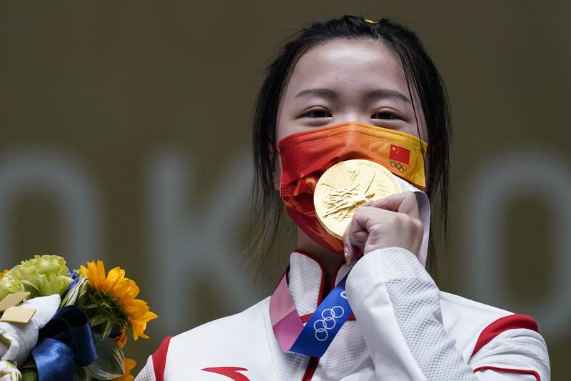 China's Yang takes first gold at uneasy Tokyo Olympics