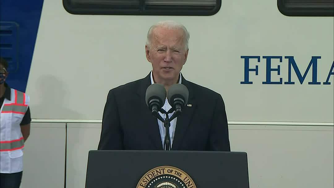 WATCH: President Joe Biden speaks at Houston COVID-19 vaccination site