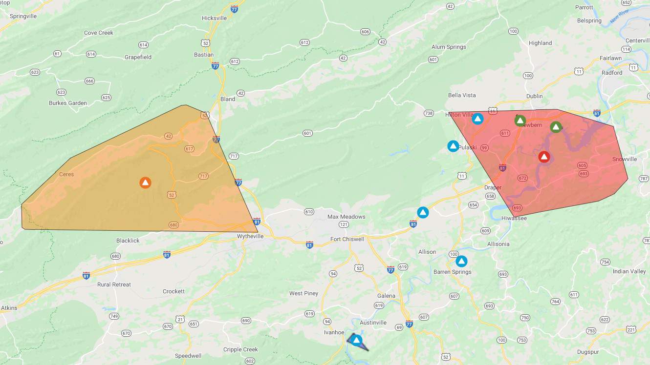Power outages affecting hundreds across Southwest Virginia on Christmas Eve
