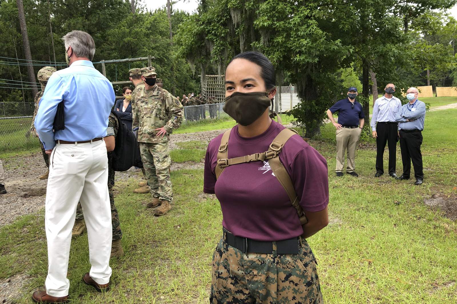 Masks on Leatherneck Square: Virus changes Marine training