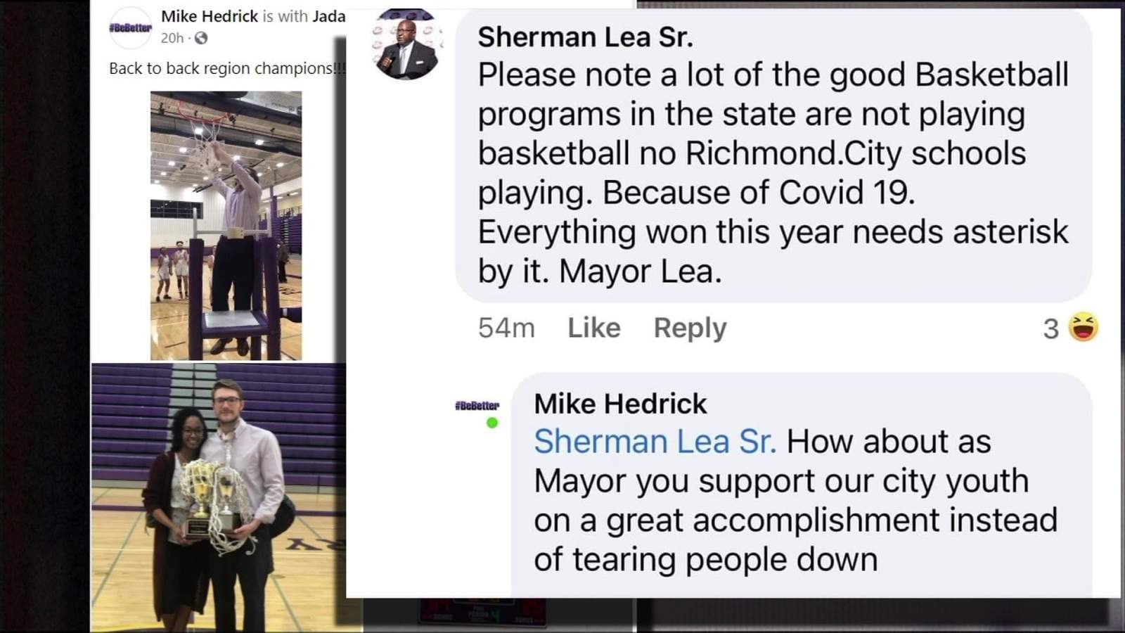‘Everything won this year needs asterisk’: Roanoke mayor under fire for Facebook post diminishing girls basketball playoff win