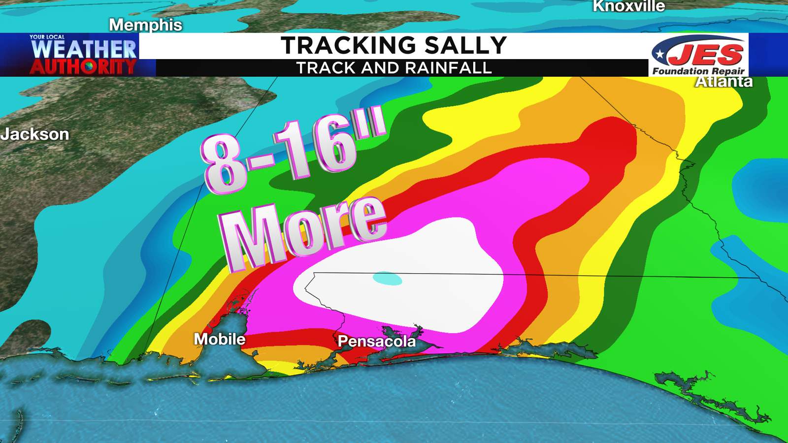 Sally dumping feet of rain on parts of Gulf Coast; remnant rain expected here