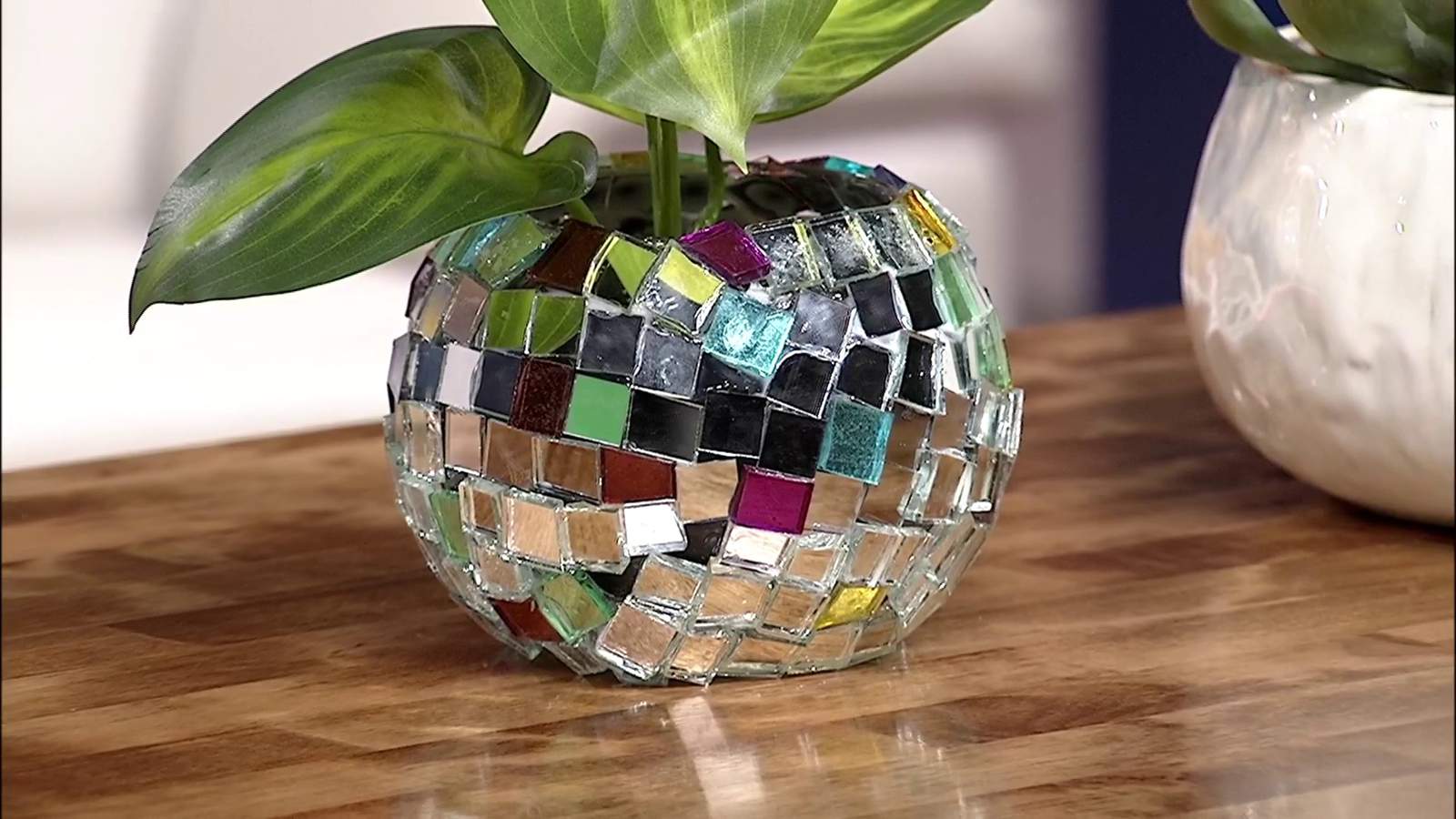 Give your plants a groovy home in this DIY disco ball vase