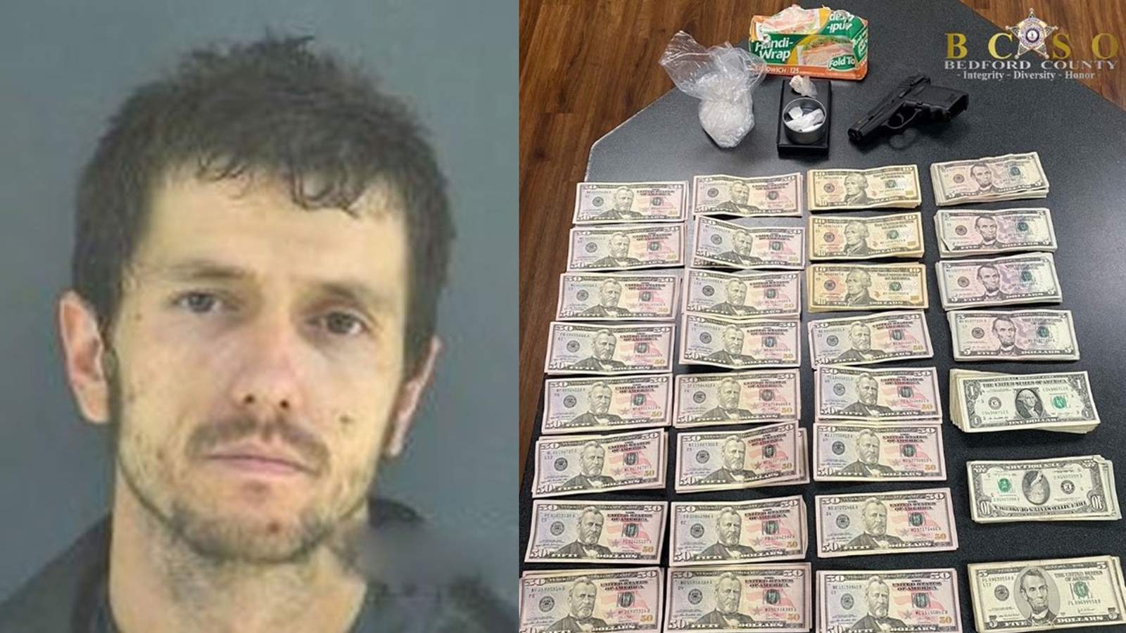 Drugs, thousands in cash seized in Bedford County traffic stop turned home search