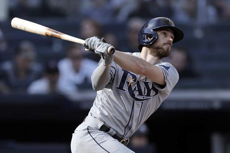 Lowe hits 3 HRs, Rays roll 12-2 to prevent Yankees WC clinch