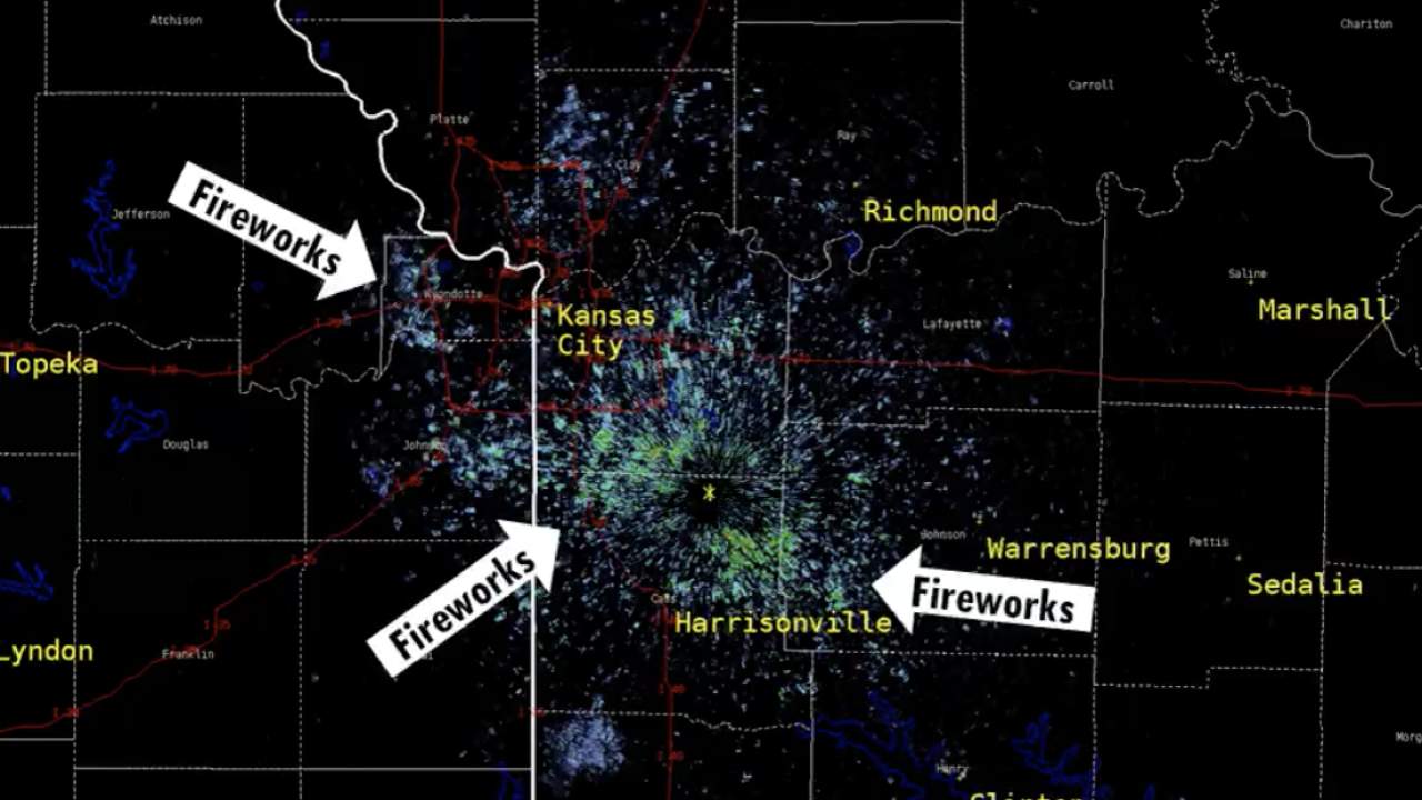 Fireworks from Chiefs fans’ Super Bowl celebrations detected on radar
