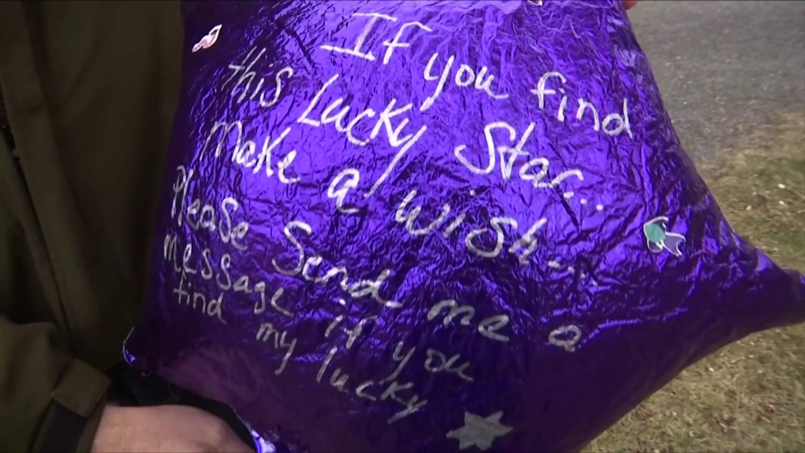 ‘Our shooting star:’ Inspirational balloon from Texas lands near Covington family’s home