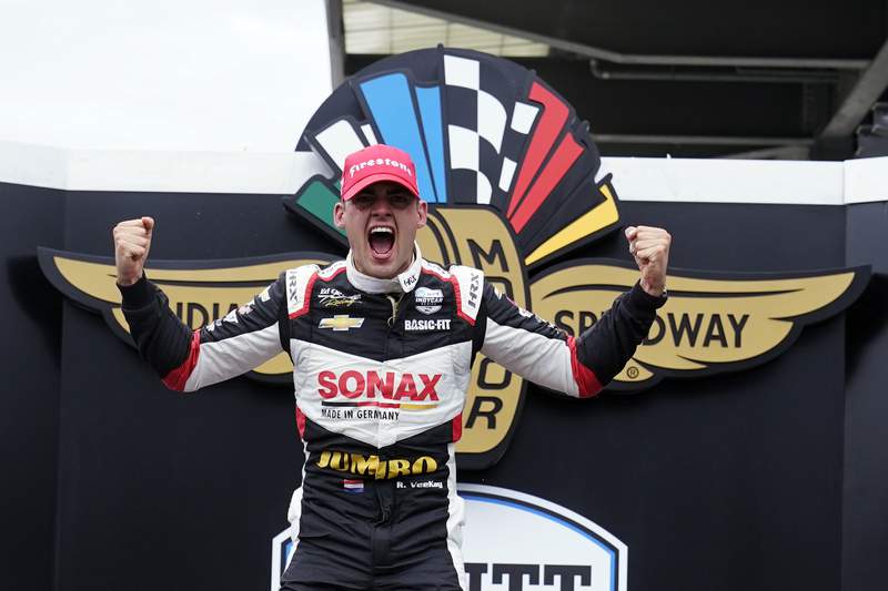 Rinus VeeKay becomes IndyCar's newest first-time winner