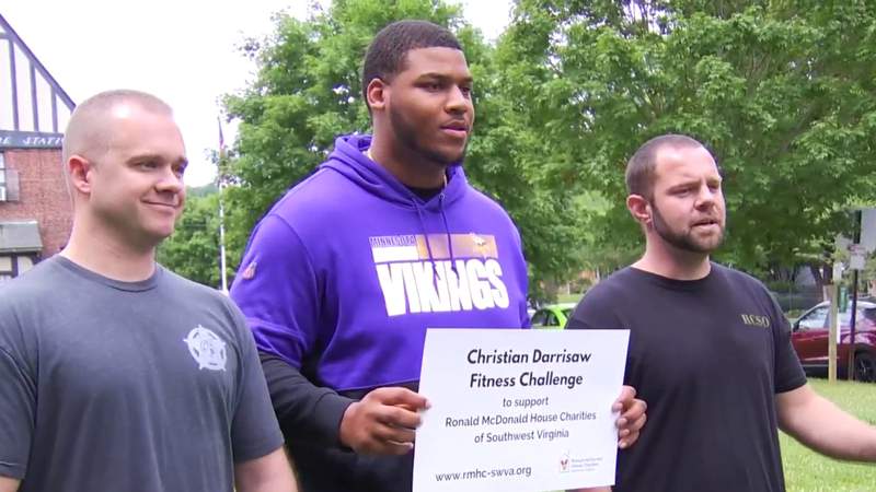 Former Hokie football player films new fitness challenge to raise money for Ronald McDonald House