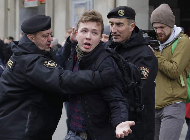 Belarus opposition figure detained when flight diverted