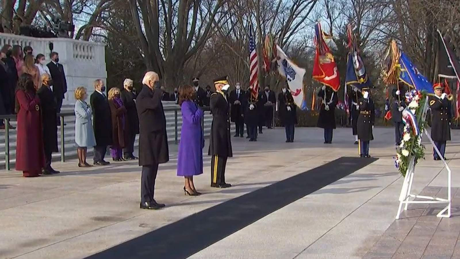WATCH: President Biden, former presidents lay wreath in Arlington National Cemetery