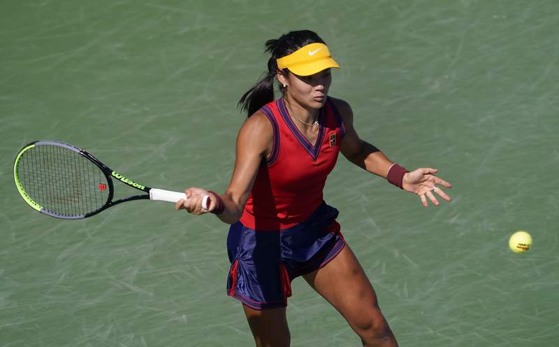 The Latest: Raducanu storms into 4th round at U.S. Open