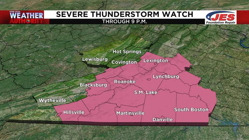 Severe thunderstorm watch issued for much of the viewing area