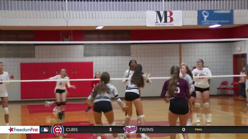 WATCH: Salem beats North Cross volleyball on the road