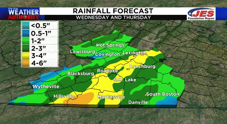Here we go again...another soaking rain on the way Wednesday, Thursday
