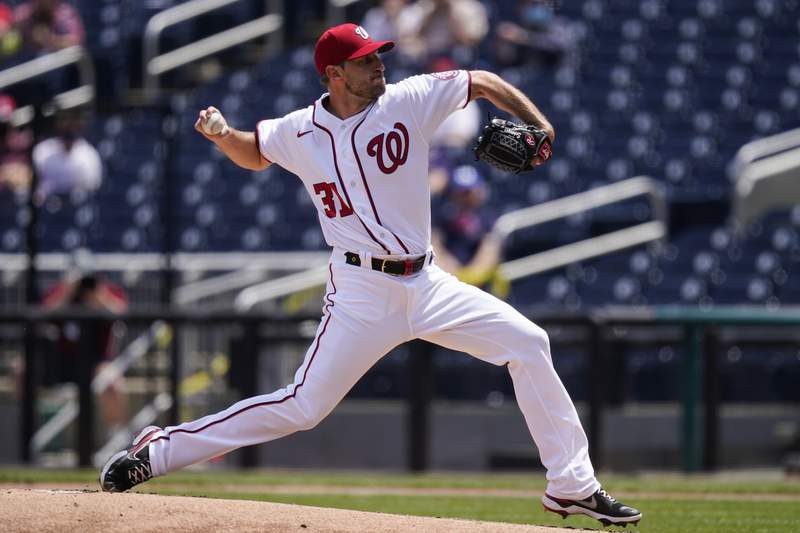 Scherzer leads Nats over Miami, heads to join wife for birth