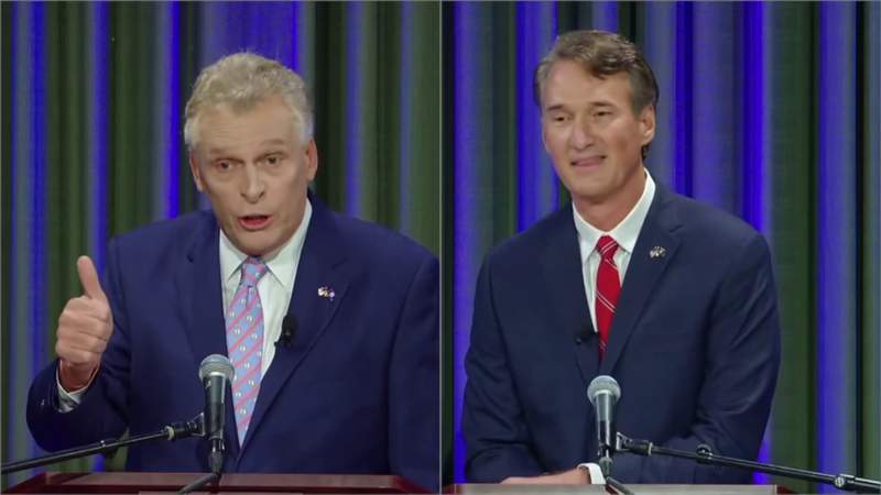 Youngkin, McAuliffe square off in first governor’s debate